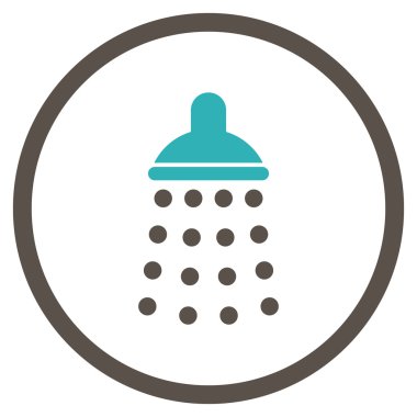 Duş düz vektör simgesi