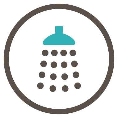 Duş düz vektör simgesi