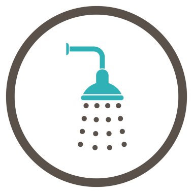 Duş düz vektör simgesi