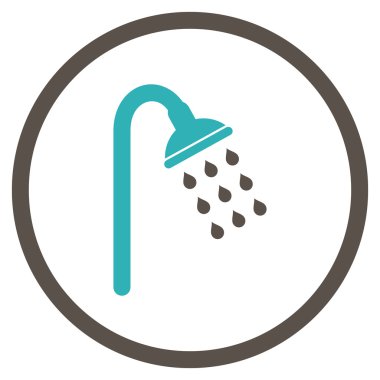 Duş düz vektör simgesi