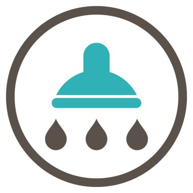 Duş düz vektör simgesi