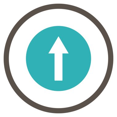 Yukarı yönlü ok düz vektör simgesi