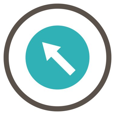 Yukarı Sağdan sola yönlü ok düz vektör simgesi