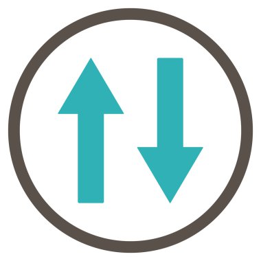 Dikey Çevir okları vektör simge düz