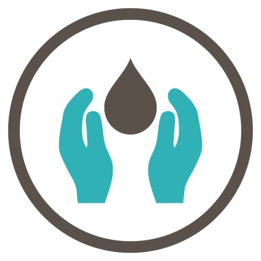 Su bakımı düz vektör simgesi