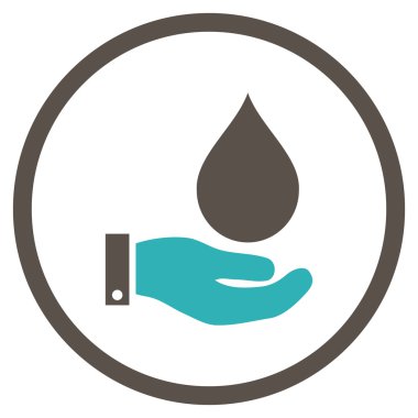 Su hizmet düz vektör simgesi