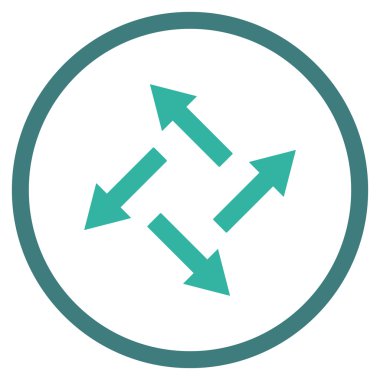 Santrifüj oklar düz vektör simgesi