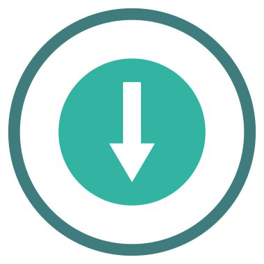 Yuvarlak ok düz vektör simgesi