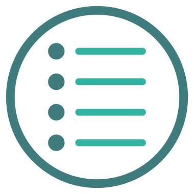 Öğeleri düz vektör simgesi