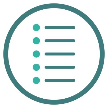 Öğeleri düz vektör simgesi