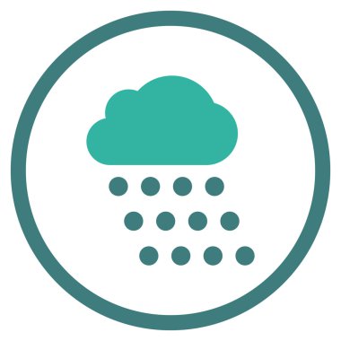 Yağmur bulutu düz vektör simgesi