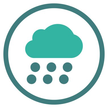 Yağmur bulutu düz vektör simgesi