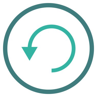 Saatin tersi yönde düz vektör simge döndürmek