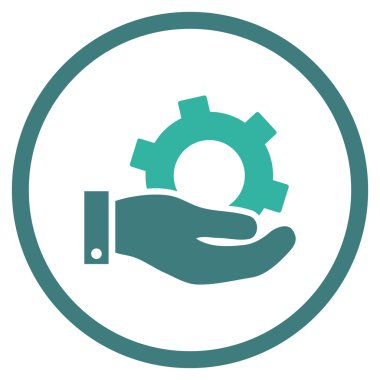 Hizmet düz vektör simgesi