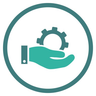 Hizmet düz vektör simgesi