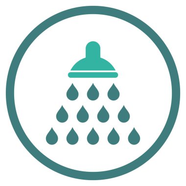 Duş düz vektör simgesi