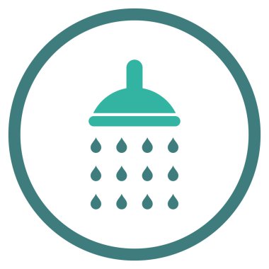 Duş düz vektör simgesi