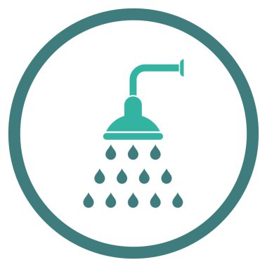 Duş düz vektör simgesi