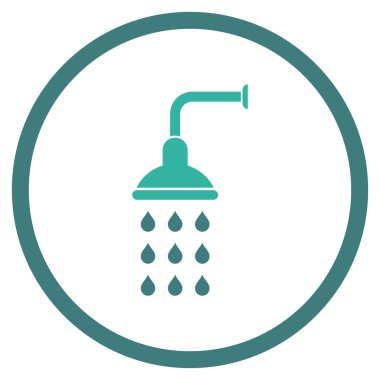 Duş düz vektör simgesi