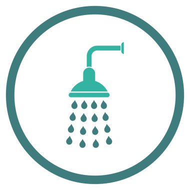 Duş düz vektör simgesi