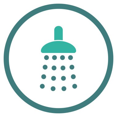 Duş düz vektör simgesi