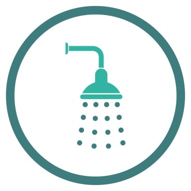 Duş düz vektör simgesi