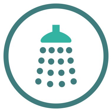 Duş düz vektör simgesi