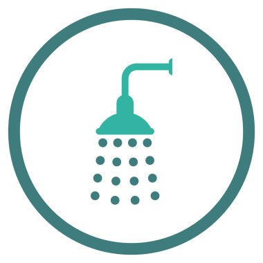 Duş düz vektör simgesi