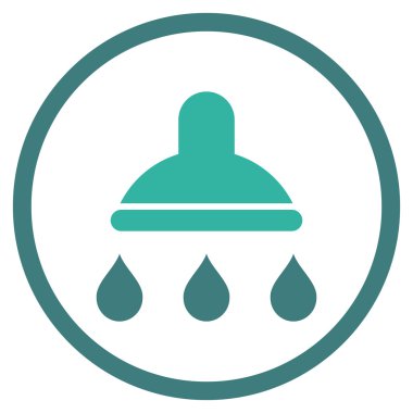 Duş düz vektör simgesi