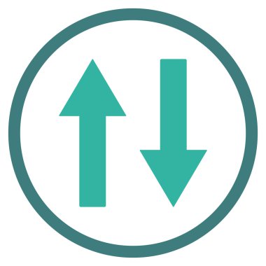 Dikey Çevir okları vektör simge düz