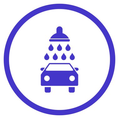 Araba duş düz vektör simgesi