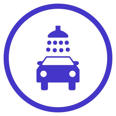 Araba duş düz vektör simgesi