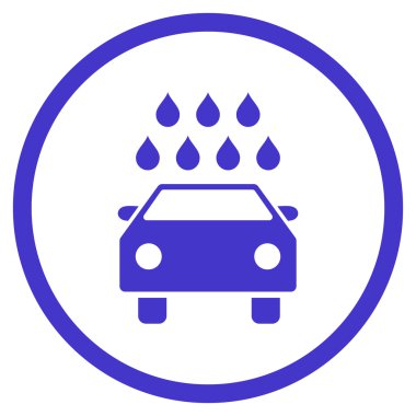 Araba duş düz vektör simgesi