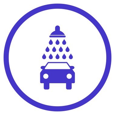 Araba duş düz vektör simgesi