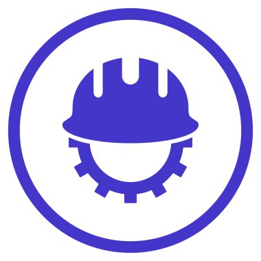 Geliştirme işçisi düz vektör simgesi