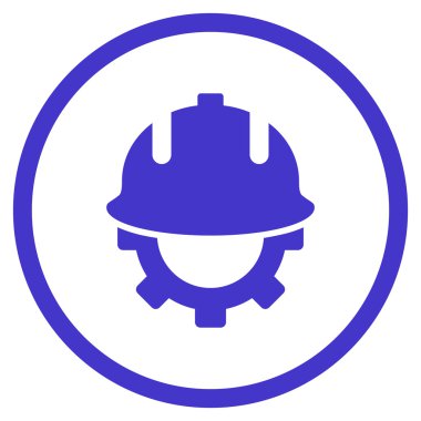 Geliştirme kask düz vektör simgesi