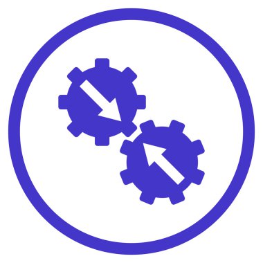 Dişli Tümleştirme düz vektör simgesi