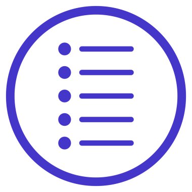 Öğeleri düz vektör simgesi