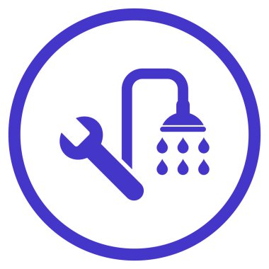 Sıhhi tesisat düz vektör simgesi