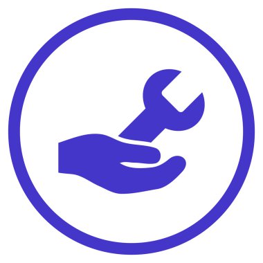 Onarım hizmeti düz vektör simgesi