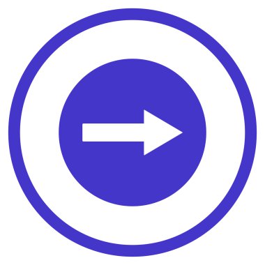 Sağ yuvarlak ok düz vektör simgesi