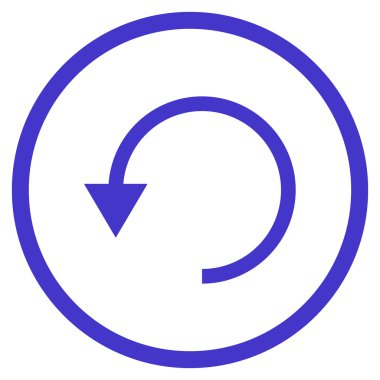 Saatin tersi yönde düz vektör simge döndürmek