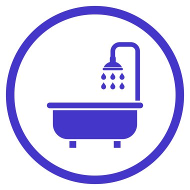 Duş banyo düz vektör simgesi