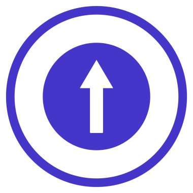 Yukarı yönlü ok düz vektör simgesi