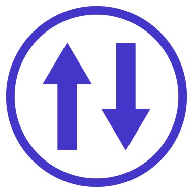 Dikey Çevir okları vektör simge düz