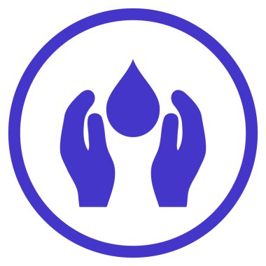 Su bakımı düz vektör simgesi