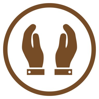 Bakım el düz vektör simgesi