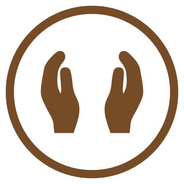 Bakım el düz vektör simgesi