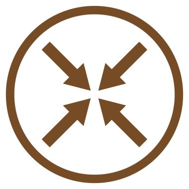 Merkezi oklar düz vektör simgesi