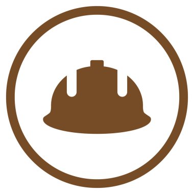 İnşaat kask düz vektör simgesi